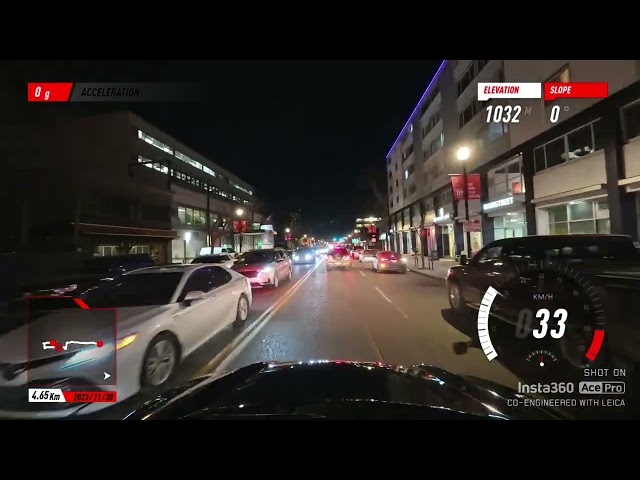 Night Drive in Calgary 1080p Mobile Export Insta360 Ace Pro Footage