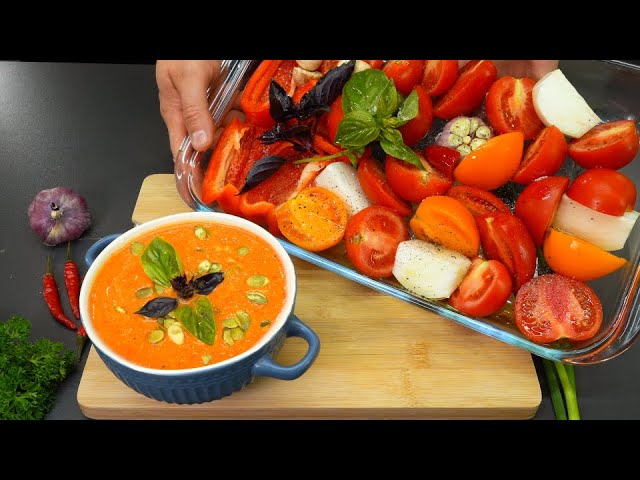 I have never eaten a soup like this! Baked Vegetable Soup! A simple, tasty and satisfying dinner!