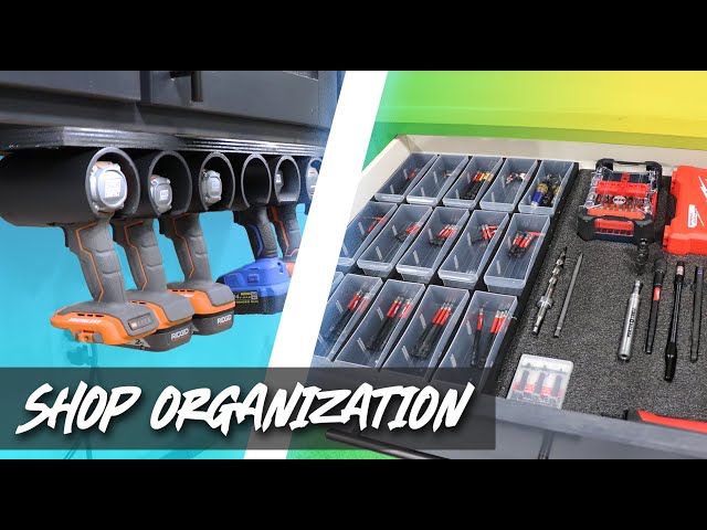EASY Hanging Drill Storage & Drawer Organization // Shop Organization