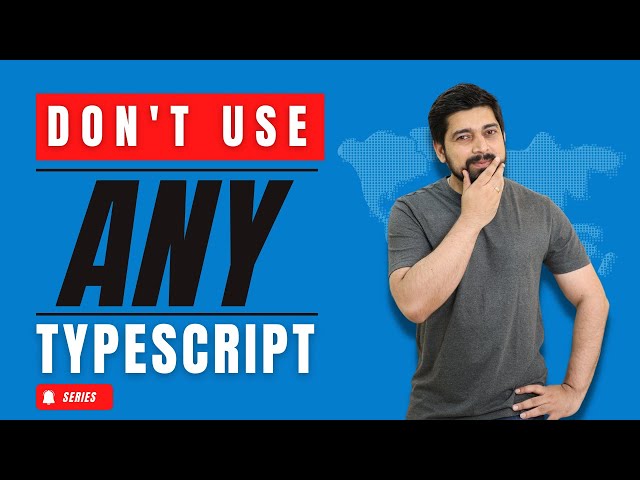 Don't use ANY in typescript