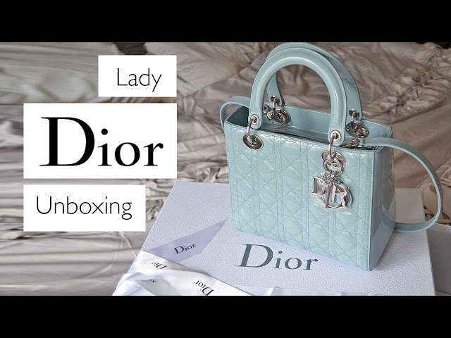 Lady Dior Blue Patent Unboxing || Nano Comparison