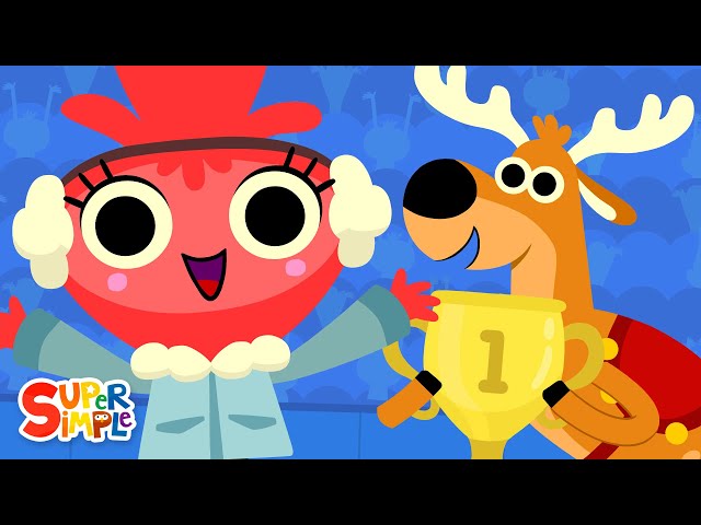 We're Going To The Reindeer Games | Kids Christmas With @RhymingtonSquare  | Super Simple Songs
