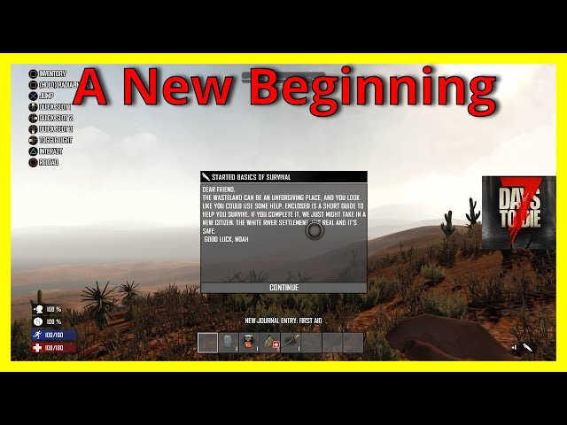 A New Beginning!/Nomad S1 EP1/7 Days to Die PS5