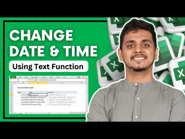 How to change date format using TEXT Function: Mastering Date Formatting with TEXT Function | Be10x