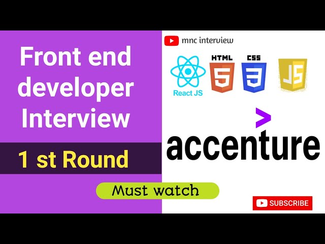 Accenture interview 2023 | Accenture front end developer interview | fresher react js interview