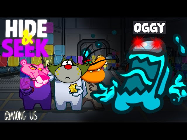 Oggy And Jack Playing Funny HIDE AND SEEK With NOOB Friends in Among us😂😂😂
