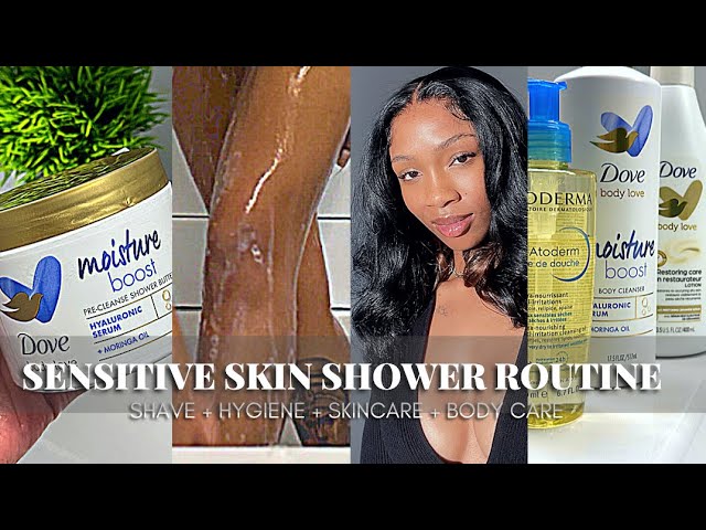 My Sensitive Skin Morning Shower Routine for Soft & Hydrating Skin + Shave + Hygiene | Janika Bates