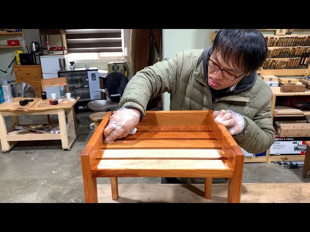 Making Red Wood Foot Stool / Woodworking