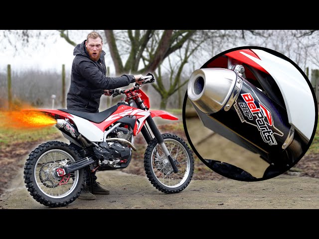 From Lawn Mower to 450.. This CRF250F Exhaust BARKS