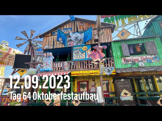 Oktoberfest-Aufbau 2023: Tag 64 des Aufbaus 12.09.2023 (Dienstag)