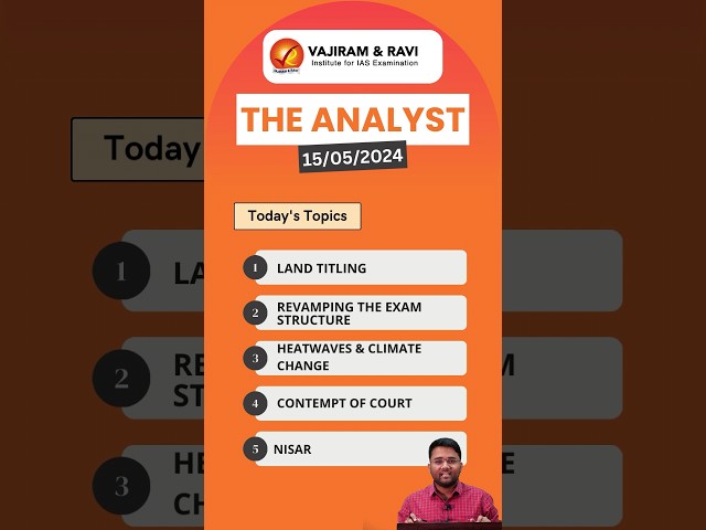 The Analyst | 15th May 2024 | Vajiram and Ravi