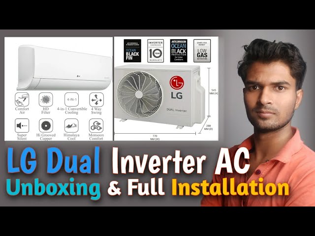 LG 1.5 Ton 5 Star Dual Inverter Split AC Unboxing and full Installation MS-Q18YNZA | Mix Solid Media