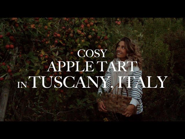 COSY AUTUMN APPLE TART IN TUSCANY, ITALY