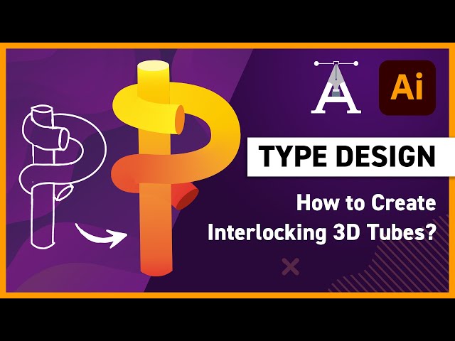 Creative Alphabet Design #1 - Intertwining Tubes (P)