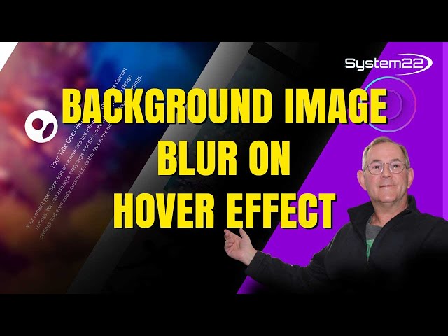 Divi Theme Section Background Image Blur On Hover Effect