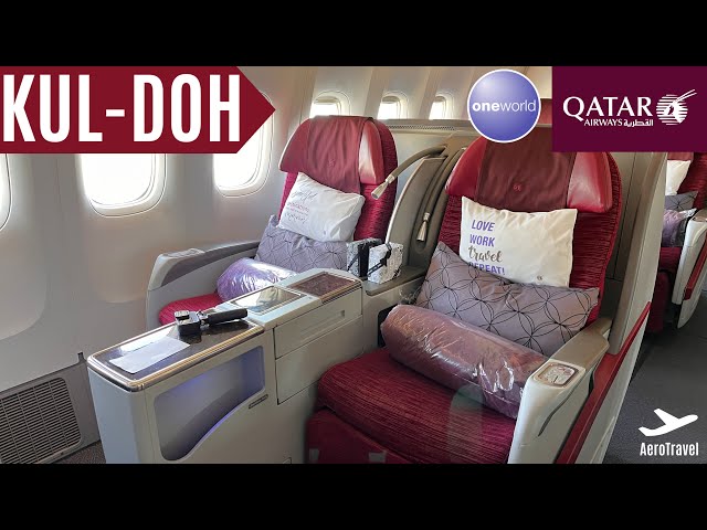 QATAR AIRWAYS BUSINESS CLASS | OUTDATED SEAT - AMAZING SERVICE | KUALA LUMPUR - DOHA | BOEING 777
