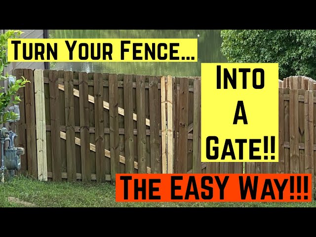 Don't Buy  A Gate | Use Existing Fence and Fence Posts