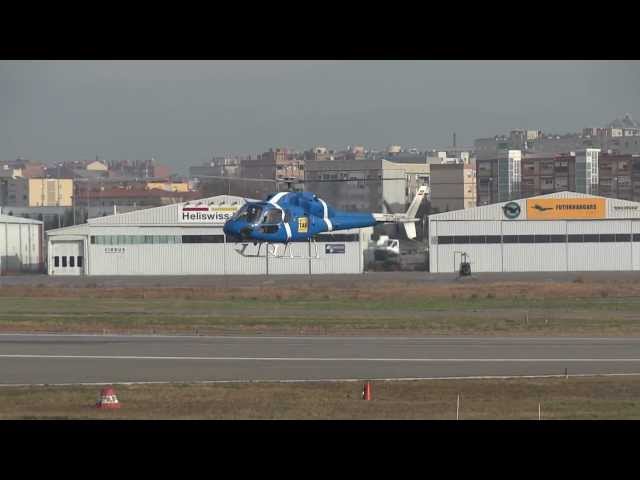 Aterrizaje en Sabadell helicóptero Ecureuil 2 (EC-GUZ)