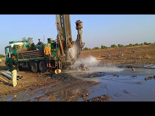 borewell water | 45 फीट पे पानी | 340 फीट पे 50 HP मोटर का पानी | from borewell | Radhika drilling