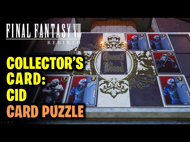 Collector's Card Cid Card Puzzle | Costa del Sol Card Carnival | Final Fantasy 7 Rebirth