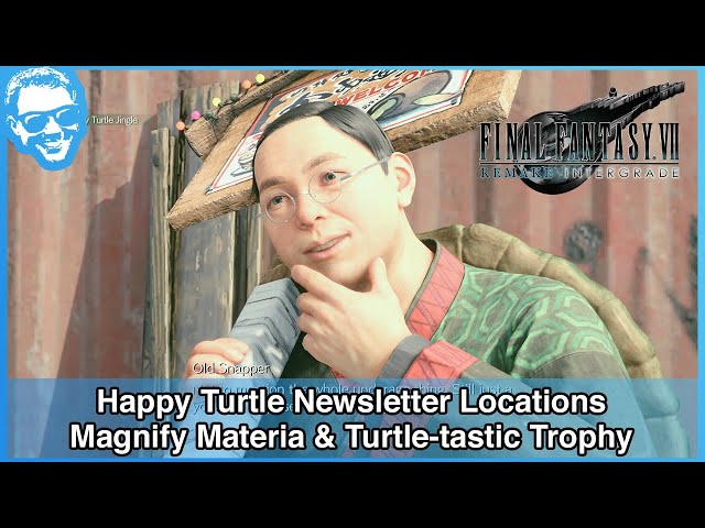 All Six Happy Turtle Newsletter Locations - MAGNIFY MATERIA - FF7R INTERgrade PS5 [4k HDR]