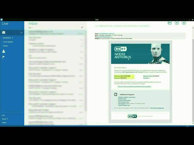How to Enter Your User Name and Password ESET 8