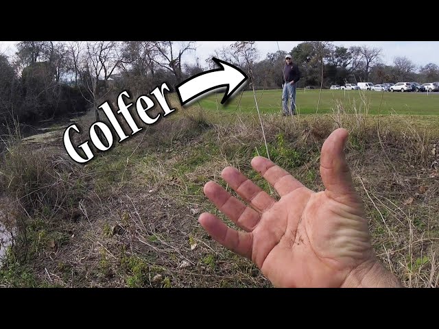 Dont CALL the COPS! Fishing a Golf Course Creek. Bluegill, Red Breast near San Antonio