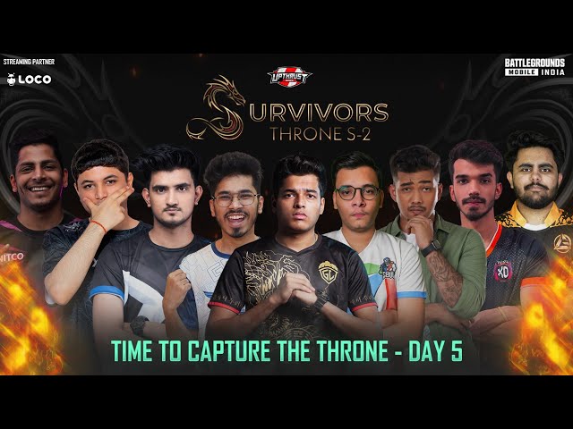 UPTHRUST ESPORTS SURVIVORS THRONE S-2| DAY 5 (The Final Decider)| FEAT:SOUL,GODLIKE,TX,OR,7SEA,XO,SG