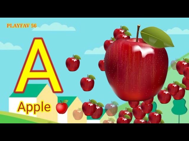 #abcd#a for apple#b for ball#kids learning video#alphabets#trending#letter#phonic song with one word