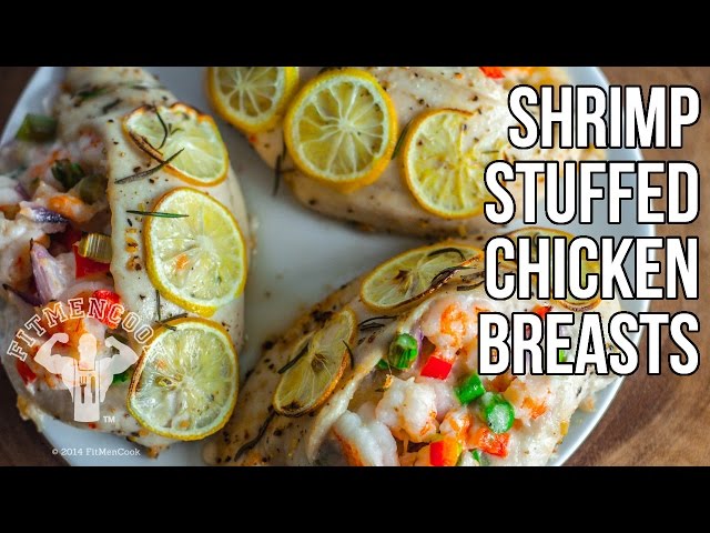 Hi-Protein Shrimp & Veggie Stuffed Chicken Breast / Pollo Relleno con Camarones