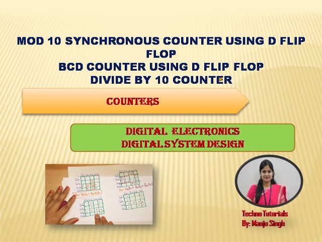 Mod 10 Synchronous counter using D flip flop | Synchronous counter design using DFF| Mod 10 Counter