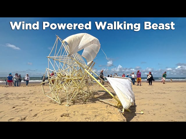 Wind Powered Walking Machine: Strandbeest Evolution 2023!