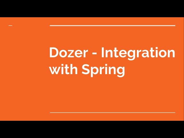 Dozer : Spring Framework Integration