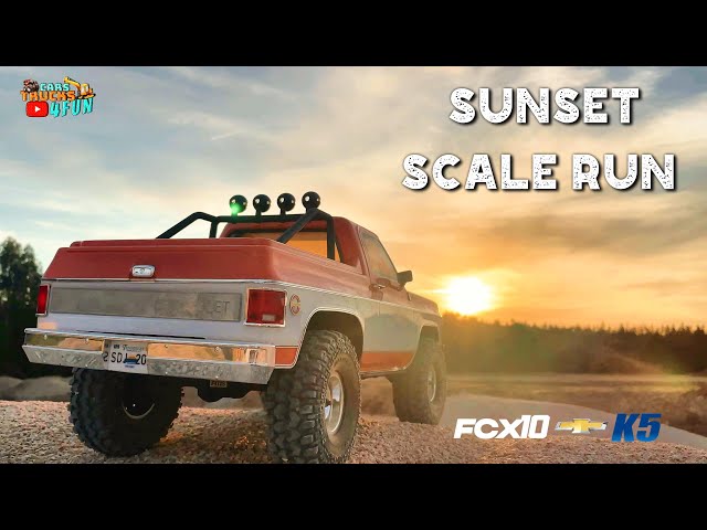 Chevrolet K5 Blazer | Scale Run at Sunset | RC Adventure | FMS FCX10 1/10 |@CarsTrucks4Fun