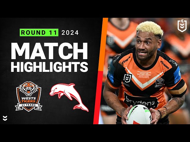 NRL 2024 | Wests Tigers v Dolphins | Match Highlights