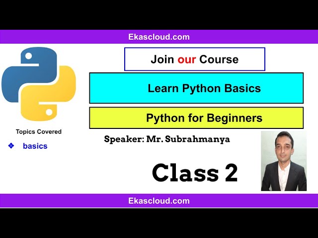 #Python For Beginners | Subrahmanya