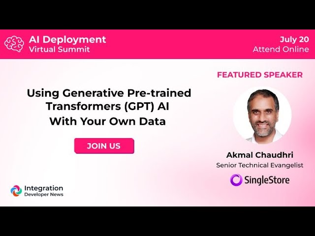 Using Generative Pre-Trained Transformers (GPT) AI with Your Own Data with Akmal Chaudhri