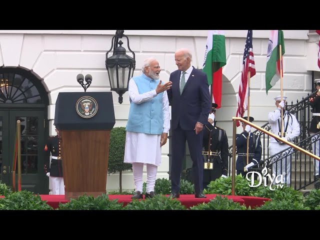 7,000 Indian Americans greet President Biden & Prime Minister Modi at the White House | Diya TV