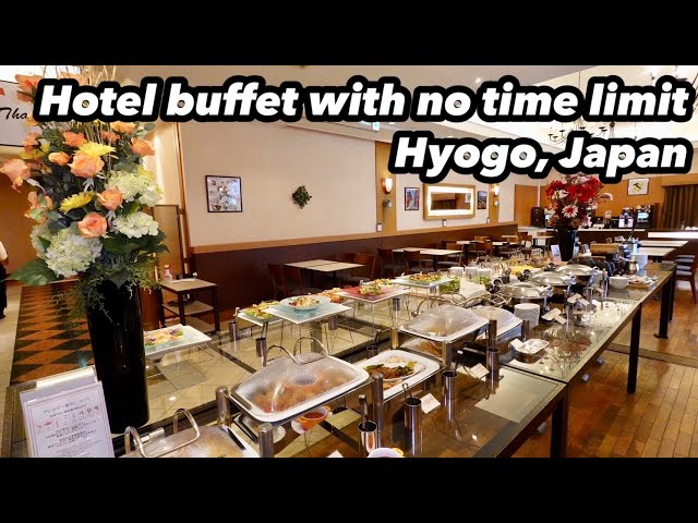 Hotel buffet with no time limit for lunch or dinner at Miyako Hotel Amagasaki jn Japan