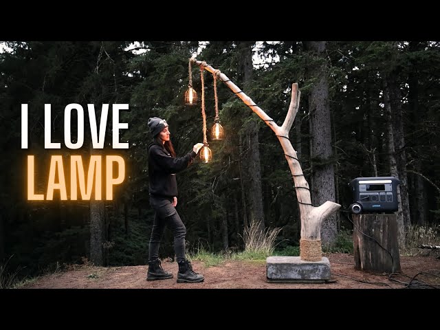 JAW DROPPING DIY DRIFTWOOD FLOOR LAMP made using the ANKER SOLIX F2000 #decor #diy