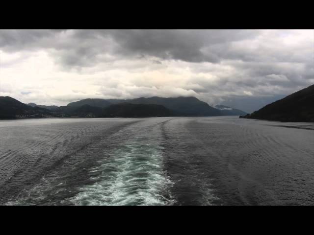 Time-Lapse of Cruise Departing from Olden, Norway - travelling down the Nordfjord