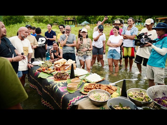 Cooking up a feast for our friends by the river