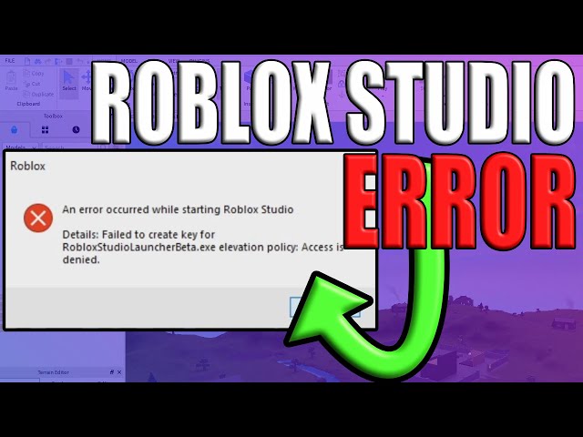 Fix Roblox Studio An Error Occurred On Launch 2024
