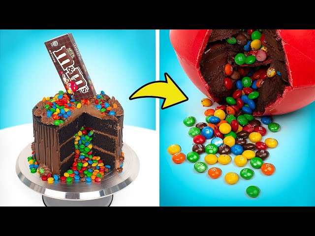 2 DIY Cakes With M&M's Candies Filling