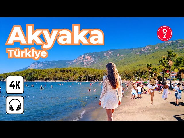 AKYAKA Muğla - Türkiye 🇹🇷 4K Walking Tour | Beach Walk at Aegean Sea