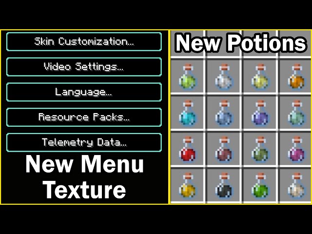 New Potion Colors, Menu Texture, Armor Swapping, and more! Minecraft 1.19.4