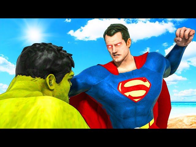 BIG HULK VS SUPERMAN | BLACK SUPERMAN EVIL GOT CORRUPTED | SUPER EPIC BATTLE - KJRAGAMING