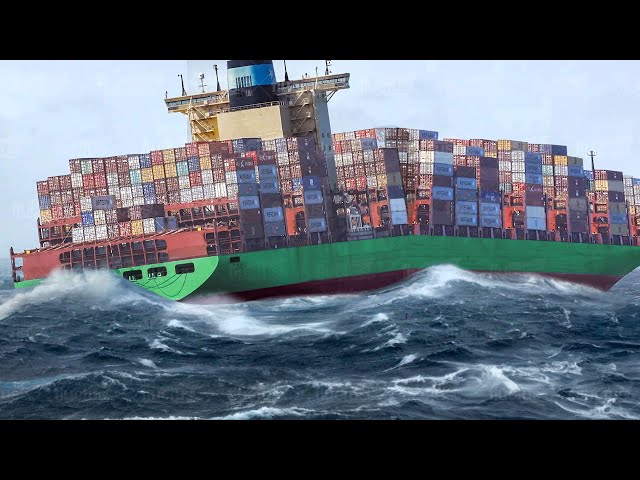 How the World Largest Container Ships Survive Intense Waves Without Breaking