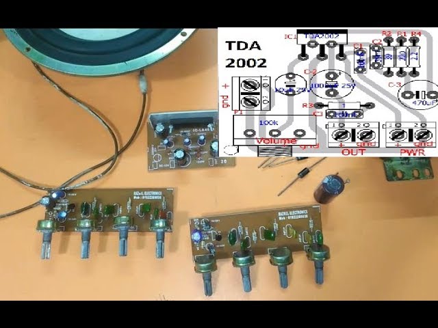 how to make an amplifier using TDA 2002