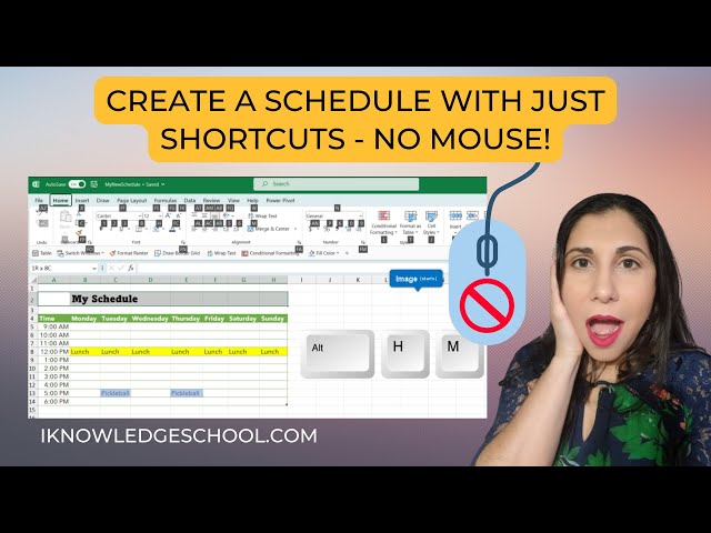 Create an #Excel Calendar with Just Shortcuts - No Mouse